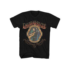David Allan Coe Shirt for Men Black Short Sleeve Tshirt Cool Tees Top, Large